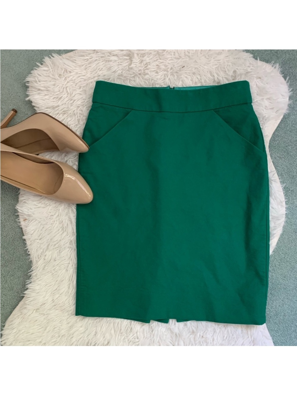 J. Crew Green “The Pencil Skirt”